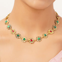 22k Gold Plated Sunheri Harini Necklace Set