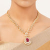 22k Gold Plated Gulnaar Surya Necklace Set