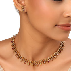 22k Gold Plated Kanchan Varalakshmi Necklace Set