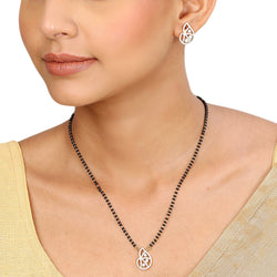 22k Gold Plated Sampada Vagdevi Mangalsutra Set