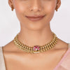 22k Gold Plated Nyra Zivana Necklace Set