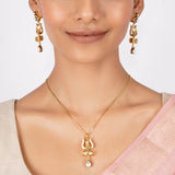 22k Gold Plated Nyra Yashita Pendant Set