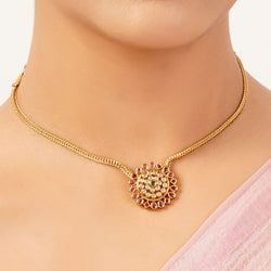 22k Gold Plated Sunheri Jyoti Necklace Set