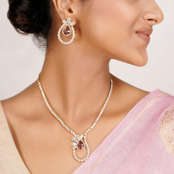 22k Gold Plated Zivara Avarna Necklace Set