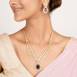 22k Gold Plated Zivara Neelaya Necklace Set