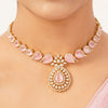 22k Gold Plated Gulnaar Chand Necklace Set
