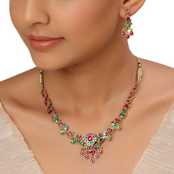 22k Gold Plated Kanchan Dhanvi Necklace Set
