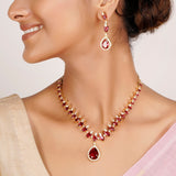 22k Gold Plated Zivara Zahira Necklace Set