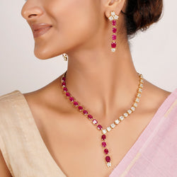 22k Gold Plated Zivara Vireya Necklace Set
