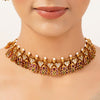 22k Gold Plated Sunheri Riwaaz Necklace Set