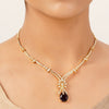 22k Gold Plated Gulnaar Aaina Necklace Set