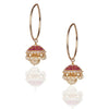 PEARL DROP RUBY JHUMKI EARRING