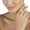 KUNDAN GOLD ROUND RING