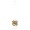 Gold Plated Kundan Flower Tika