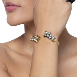 OXIDIZED KUNDAN BANGLE