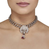 Kundan Ruby Drop Choker