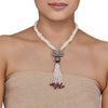 Zircon Sautoir Tassel Pearl Necklace