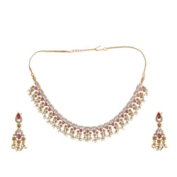 22k Gold Plated Kanchan Kamya Necklace Set