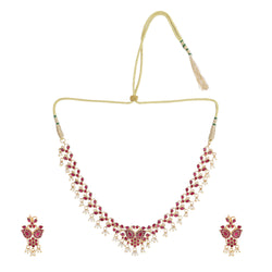 22k Gold Plated Kanchan Lalita Necklace Set