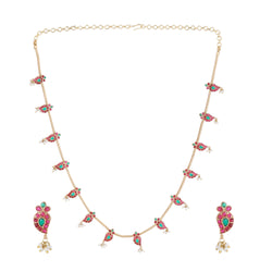 22k Gold Plated Kanchan Anupama Necklace Set