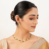 22k Gold Plated Gulnaar Panna Necklace Set