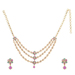 22k Gold Plated Kanchan Rajalakshmi Necklace Set