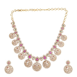 22k Gold Plated Kanchan Ratnamala Necklace Set