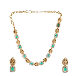 22k Gold Plated Kanchan Rohini Necklace Set