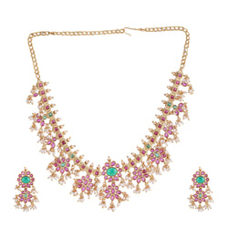 22k Gold Plated Kanchan Satyavati Necklace Set
