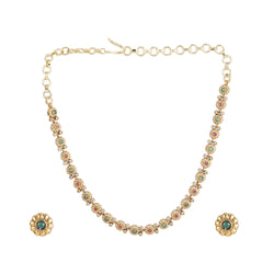 22k Gold Plated Kanchan Shantidevi Necklace Set