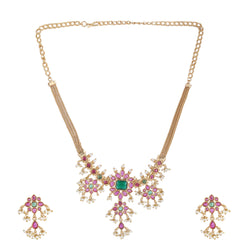 22k Gold Plated Kanchan Sharada Necklace Set