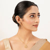 22k Gold Plated Gulnaar Leher Pendant Set