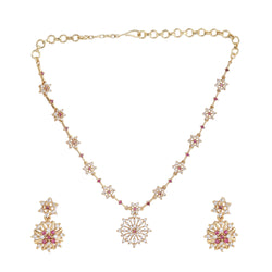 22k Gold Plated Kanchan Taravali Necklace Set