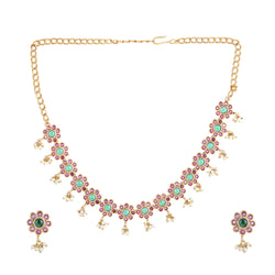 22k Gold Plated Kanchan Uma Necklace Set