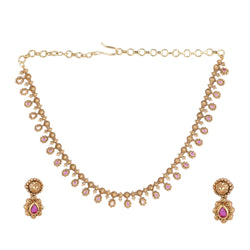 22k Gold Plated Kanchan Varalakshmi Necklace Set