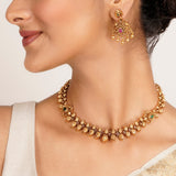 22k Gold Plated Kanaka Pravya Necklace Set