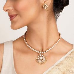 22k Gold Plated Kanaka Vanya Necklace Set