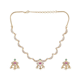 22k Gold Plated Kanchan Devashree Necklace Set