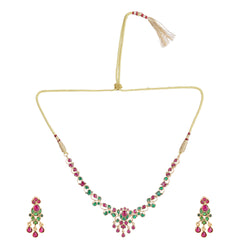 22k Gold Plated Kanchan Dhanvi Necklace Set