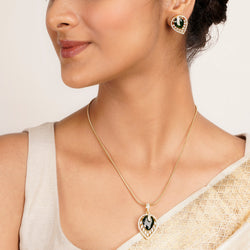 22k Gold Plated Ridhi Tejas Pendant Set