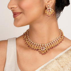 22k Gold Plated Kanaka Lavina Necklace Set