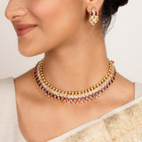 22k Gold Plated Kanaka Riyana Necklace Set