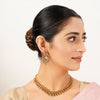 22k Gold Plated Sunheri Kundan Necklace Set