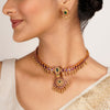 22k Gold Plated Kanaka Ravina Necklace Set