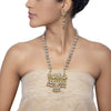 KUNDAN SILVER BALLS NECKLACE SET