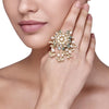 FLOWER KUNDAN TOURMALINE RING