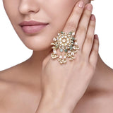 FLOWER KUNDAN TOURMALINE RING