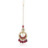 Gold Plated Red Kundan Chand Tika