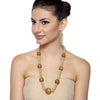 CARVED GOLD  PEARLS SET