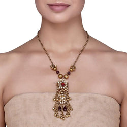 KUNDAN LONG RUBY NECKLACE
